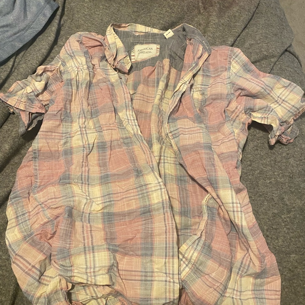 American Threads Striped‎ Shirt in Pink and Blue